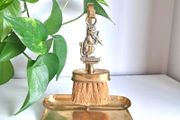 Brass Crumb Brush and Catcher Tray, Cat and Fiddle