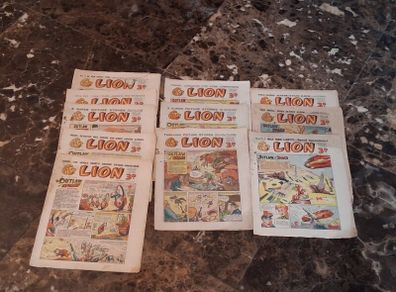11 X Lion Comic Books (All 1952 including issue 2 to 9)
