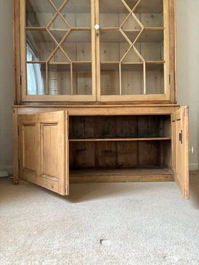 Victorian Country Pine Bookcase / Dresser