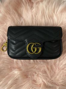 Gc leather bag with chain strap
