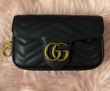 Gc leather bag with chain strap