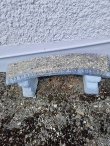 Concrete garden bench