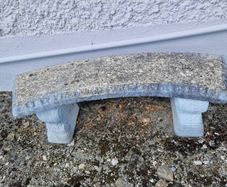Concrete garden bench