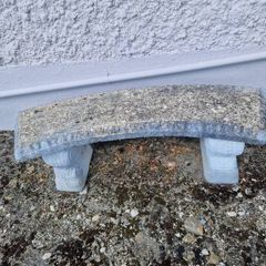 Concrete garden bench