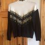 Black and White Ladies Gold Sequin Jumper Uk 14 includes Postage Image 4