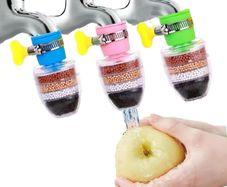 3Pcs Water Tap Filter in 3 Random Colors, Faucet Water Filter, Kitchen Tap Filte, Activated Carbon Clean Purifier, Tap Water Filter, Suitable for Kitchen Bathroom Shower Home Sink