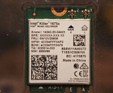 Intel Killer Wi-Fi 6E 1675x AX210NGW M.2 WiFi + Bluetooth Card (Module Only)