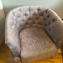 grey armchair