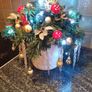 Christmas Flower Arrangement with Ice White Lights Image 4