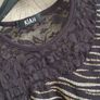 kiah dress gold black lace short sleeve label size UK 8 Image 2