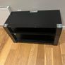 Black Glass TV Stand 95 x 44 x 55cm Image 2