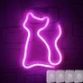 FREE EXPRESS SHIPPING Cat LED Neon Light Sign Cat Neon Lamp Pink Cat Neon Sign for Bedroom Wall Decor Light Up LED Signs Neon Nigh Light Sign Neon Wall Light Cat Gift for Girls Christmas Image 5