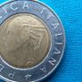 Vintage 1992 Italy 500 lire coin. Quirinale. Production Error. Image 5