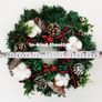Cotton Flower with Pine Cones Door Decoration Christmas Wreath 11.8 Inch Image 2