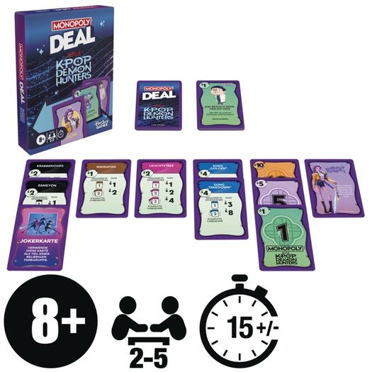 Monopoly Deal K-pop Demon Hunters Board game