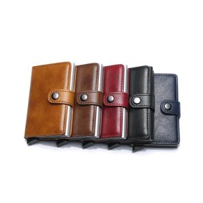 Men's Women's Leather Money Clip Slim Wallets Credit Card Holder RFID Blocking Purse