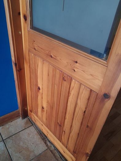 solid red deal doors.