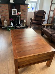 Solid Oak Antique Coffee Table