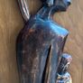 Large African Mother and Child Hand Carved Wood Relief Wall Art 78cm Image 9
