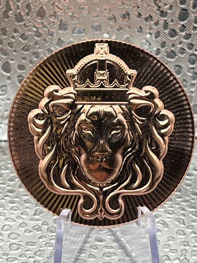 1 avdp oz Fine Copper Bullion Scottsdale Lion Stacker.