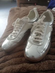 Silver gazelle type trainers