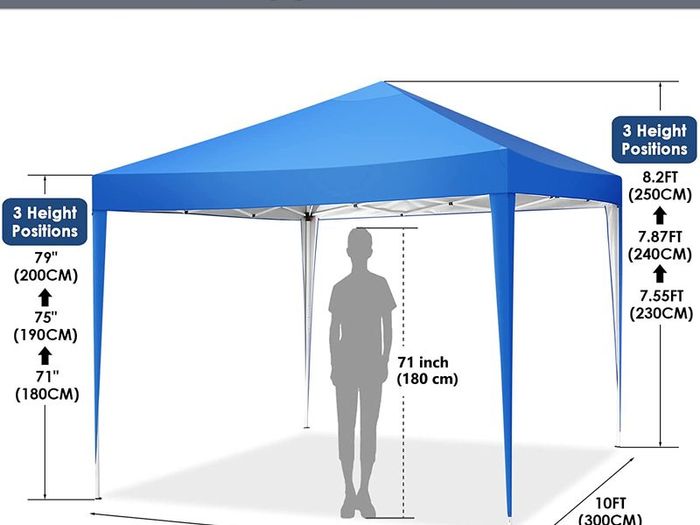 Folding Gazebo 3 x 3 m Waterproof UV Protection Gazebo Popup Garden Tent