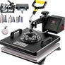 Heat Press 8 in 1 Heat Press Machine 38x38cm Heat Transfer Press 15x15Inch T-shirt Press Mulitifuctional Sublimation Machine for T-shirt Mug Hat Plate Transfer Image 5