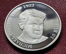 Eire 2012 Michael Collins Silver Proof 10 Euro Coin