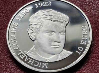 Eire 2012 Michael Collins Silver Proof 10 Euro Coin