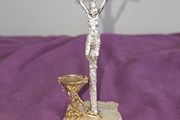 Italian made Pewter Crucifix with Chalice