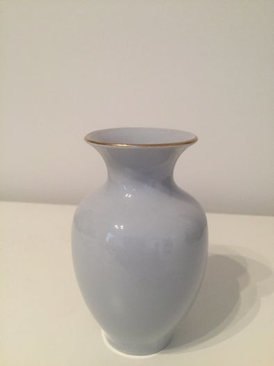 Stylish small light blue vase made by the German company M&O