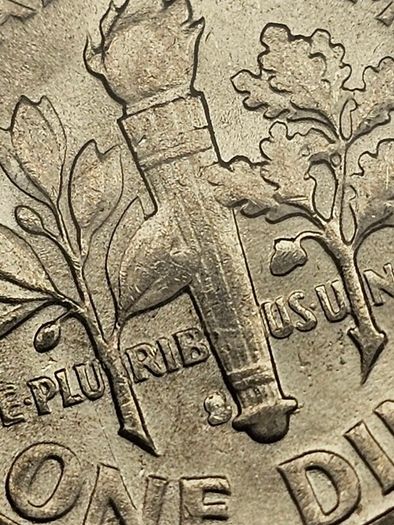 USA United States Silver Dime Roosevelt 1955 S Beautiful Uncirculated Mint Error