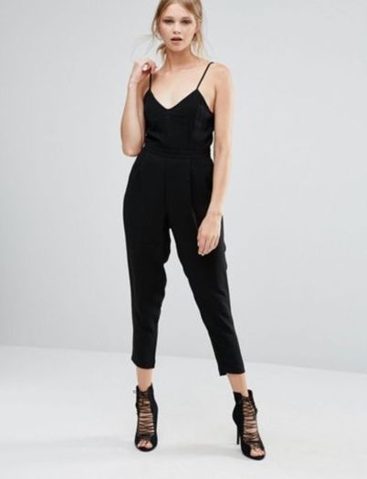 black cami jumpsuit River Island 12