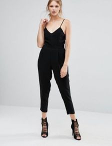 black cami jumpsuit River Island 12