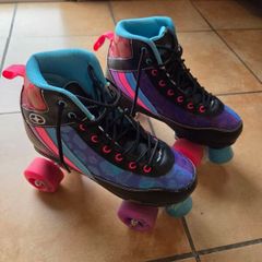 No Fear Quad Roller Skates EU 37 UK 4 + Mongoose Helmet