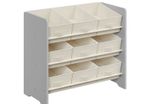 Kids storage unit bedroom  nursery with 9 non-woven storage boxes