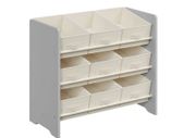 Kids storage unit bedroom  nursery with 9 non-woven storage boxes