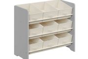 Kids storage unit bedroom  nursery with 9 non-woven storage boxes