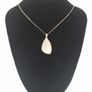925 Vintage sterling silver necklace with MOP pendant Image 9