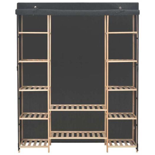 Wardrobe Grey 135x40x170 cm Fabric
