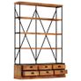 4-Tier Bookcase with 6 Drawers 122x36x181 cm Solid Mango Wood Image 3