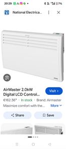 Wall mounted electrical heater