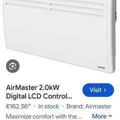 Wall mounted electrical heater