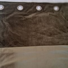 Green eyelet curtains
