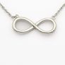 925 Sterling Silver & Cubic Zirconia Infinity Necklace Image 4