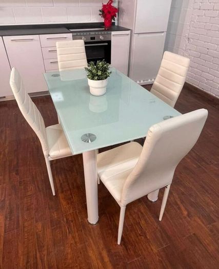 Glass dining table set with 4 chairs Free Delivery