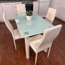 Glass dining table set with 4 chairs Free Delivery Image 2