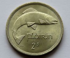 1966 Ireland Florin BUNC coin 60 years old