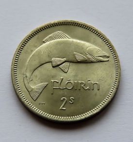 1966 Ireland Florin BUNC coin 60 years old