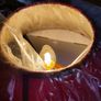 Vintage Hand turned wood table lamp 60 CM. tall. Image 3